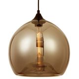 Amber Glazen Design Hanglamp, ⌀30x27cm, Zwart