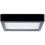 LED Paneel Plafondlamp 12W, Vierkant 17x17cm, Opbouw, Warm Wit, Zwart