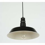 Vintage Industriële Hanglamp Zwart / Wit