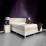 Boxspring - 180x200 cm - Beige - Boxspring Carrera Inclusief matras en topper