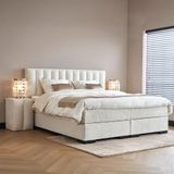 Boxspring Amalia - 120x200cm - Wit Inclusief matras en topper