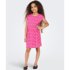 ONLY - Kogzalina Life Capsleeve Aop Dress - Jurk - Fuchsia Purple - Materiaal: 100% Polyester