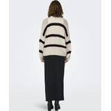 ONLY - ONLJackie - Trui - Lichtbeige / Zwart - Losse Pasvorm