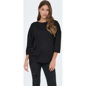 Onlsilvery - Top - Glitterdetail - U-Hals - 3/4 Mouwen - Regular Fit