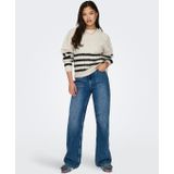 JDY Trui  donkerblauw / offwhite