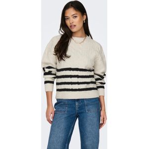 JDY Trui  donkerblauw / offwhite