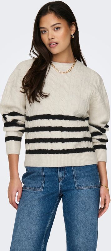 JDY Trui  donkerblauw / offwhite