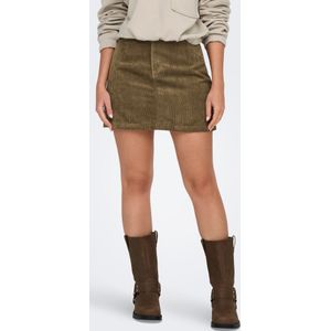 Jdymonia - Korte Rok - Corduroy - Met Knoop en Ritssluiting - Riemlussen