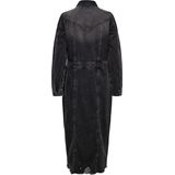 Onlbroadway - Lange Jurk - Denim - Regular Fit - Overhemdkraag - Lange Mouwen