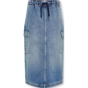 Kogstella - Denim Lange Rok - Spijkerrok - Cargozakken - Elastische Tailleband