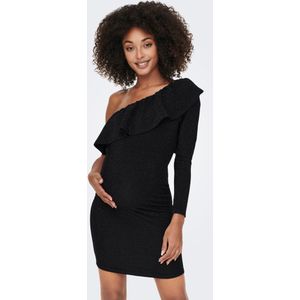 Olmramine - Korte Jurk - Feestjurk - Een Schouder - Lange Mouwen - Zwangerschap