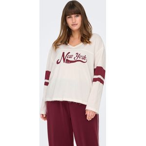 ONLY CARMAKOMA - Sweatshirt - V-Hals - Lange Mouwen - Regular Fit