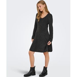 JDY - Korte Jurk - Gebreid - V-Hals - Lange Mouwen - Knit Fit