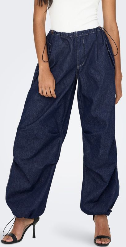 ONLY - ONLKylie - Broek - Donkerblauw - Tapered - Verstelbare Taille