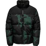 Onsmelvin - Puffer Jacket - Kort - Hoge Opstaande Kraag - Lange Mouwen - Polyester Voering