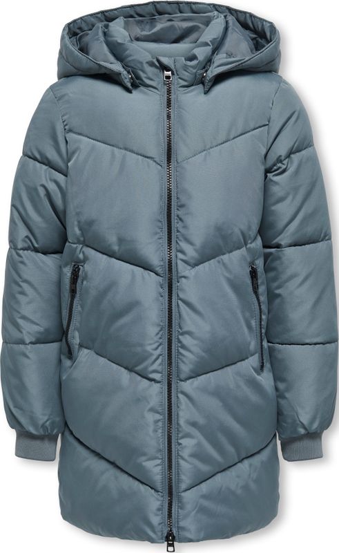 ONLY GIRLS - Puffer Jas - Winddicht - Met Capuchon - Lange Mouwen - Gevoerd