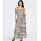 JDY - Jurk - Grijs/Wit - Lang/Maxi - Mouwloos