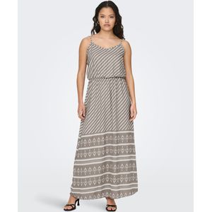 JDY - Jurk - Grijs/Wit - Lang/Maxi - Mouwloos