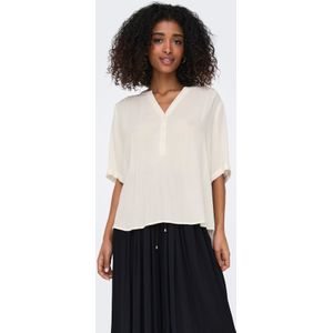 Only - Onljette Life 2/4 Blouse - Cloud Dancer - Viscose Livaeco
