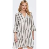 ONLY - Jurk - Marine - Gestreept - Katoen - Lange Mouw