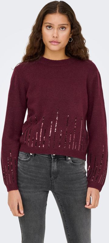 Jacqueline de Yong - Jdymadison Life On - Trui - Bordeauxrood - Dames