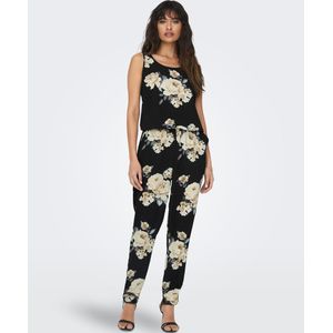 ONLY - Jumpsuit - Beige Groen Zwart - Bloemenprint - Mouwloos