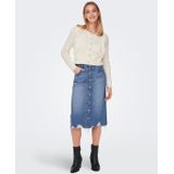 Onlfarran - Denim Rok - Midi-lengte - High Waist - Mid Wash