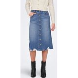 Onlfarran - Denim Rok - Midi-lengte - High Waist - Mid Wash