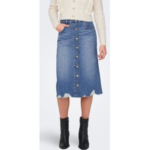 Onlfarran - Denim Rok - Midi-lengte - High Waist - Mid Wash
