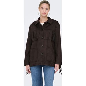 Only - ONLWILLA FRINGES - Dames Jas - Bruin