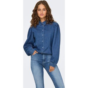 Denim Overhemd - Blauw - Katoen - Lange Mouwen - Regular Fit