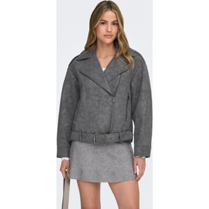 Onlava - Jas - Synthetisch Leer - Kort - Biker Kraag - Lange Mouwen