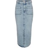 ONLY - Onllian HW Pocket Midi Rok - Lichtblauw - Denim