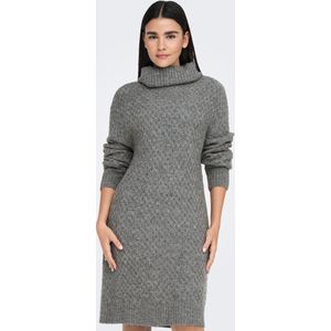 JDY - Jdybigum - Gebreide Jurk - Waterval Hals - Lange Mouwen - Knielengte