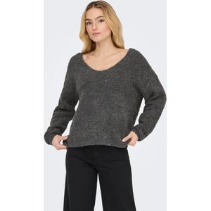 Jacqueline de Yong - Jdybitten Life - Trui - Dark Grey Melange - Dames