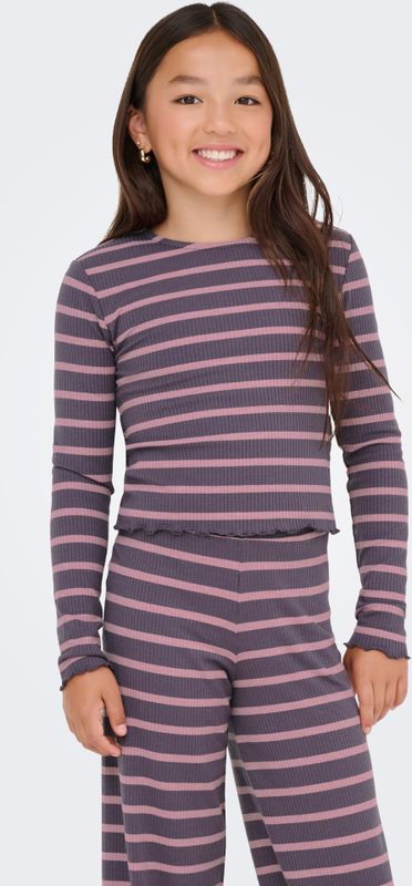 ONLY - KOGALLY - Longsleeve - Mauve - Geribbelde Kraag