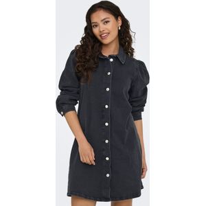 Onlalma - Korte Jurk - Denim - Overhemdkraag - Lange Mouwen - Regular Fit