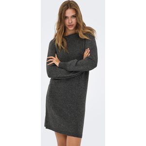 JDY - JDYRUE - Gebreide Jurk - Grijs - Knielengte - Lange Mouw