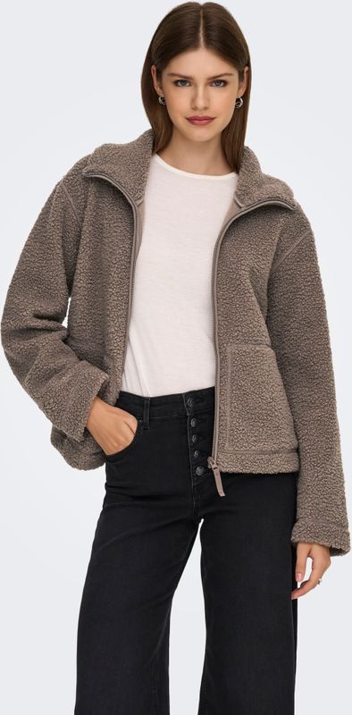 Onlmegan - Teddy Jas - Zacht - Met Capuchon - Ritssluiting - Voorzakken