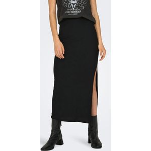 ONLY Ribgebreide Midi Rok ONLNELLA Zwart