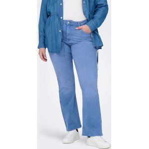 ONLY CARMAKOMA Dames Jeans - Flared Fit - Lichtblauw Denim