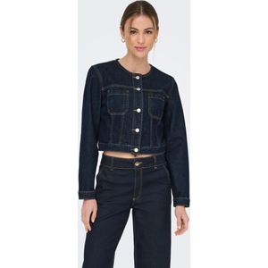 Onljoana - Denim Jas - Gespreide Kraag - Lange Mouwen - Knoopsluiting