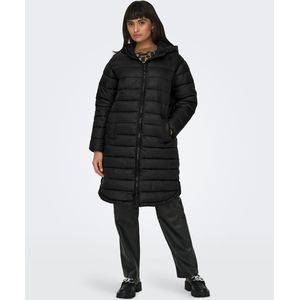 ONLY - ONLMelody - Gewatteerde Jas - Zwart - Capuchon met Trekkoord