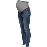 ONLY MATERNITY - Skinny Fit Jeans - Enkel Lengte - Versleten Zoom
