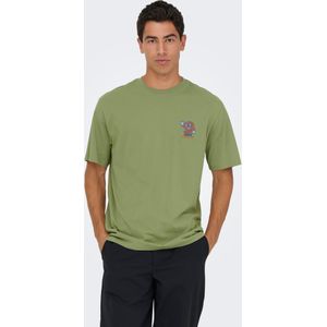 T-shirt - O-hals - Korte Mouwen - Geborduurd Detail - Relaxed Fit