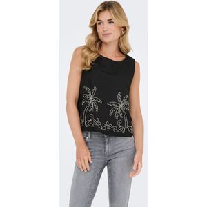 JDY - Eliza - Top - Zwart/Wit - Mouwloos