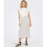 ONLY - ONLMalfy - Rok - Bruin/Wit - 7/8 Lengte - Gestreept