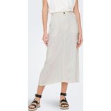 ONLY - ONLMalfy - Rok - Bruin/Wit - 7/8 Lengte - Gestreept