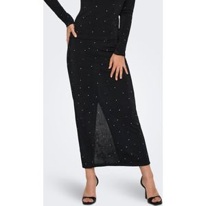 JDY - Lange Rok - Enkel Lengte - Jersey - Elastische Tailleband - Pailletten Detail