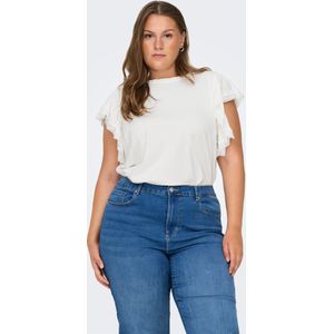 ONLY CARMAKOMA - Blousetop - Zwart - Katoen - Ruches